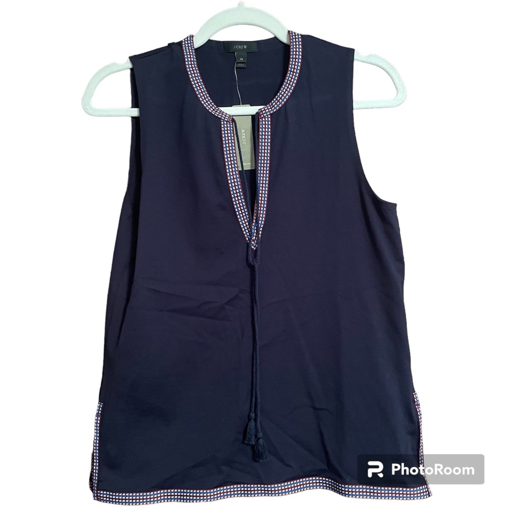 J. Crew Sleeveless blouse Navy Blue Size XS